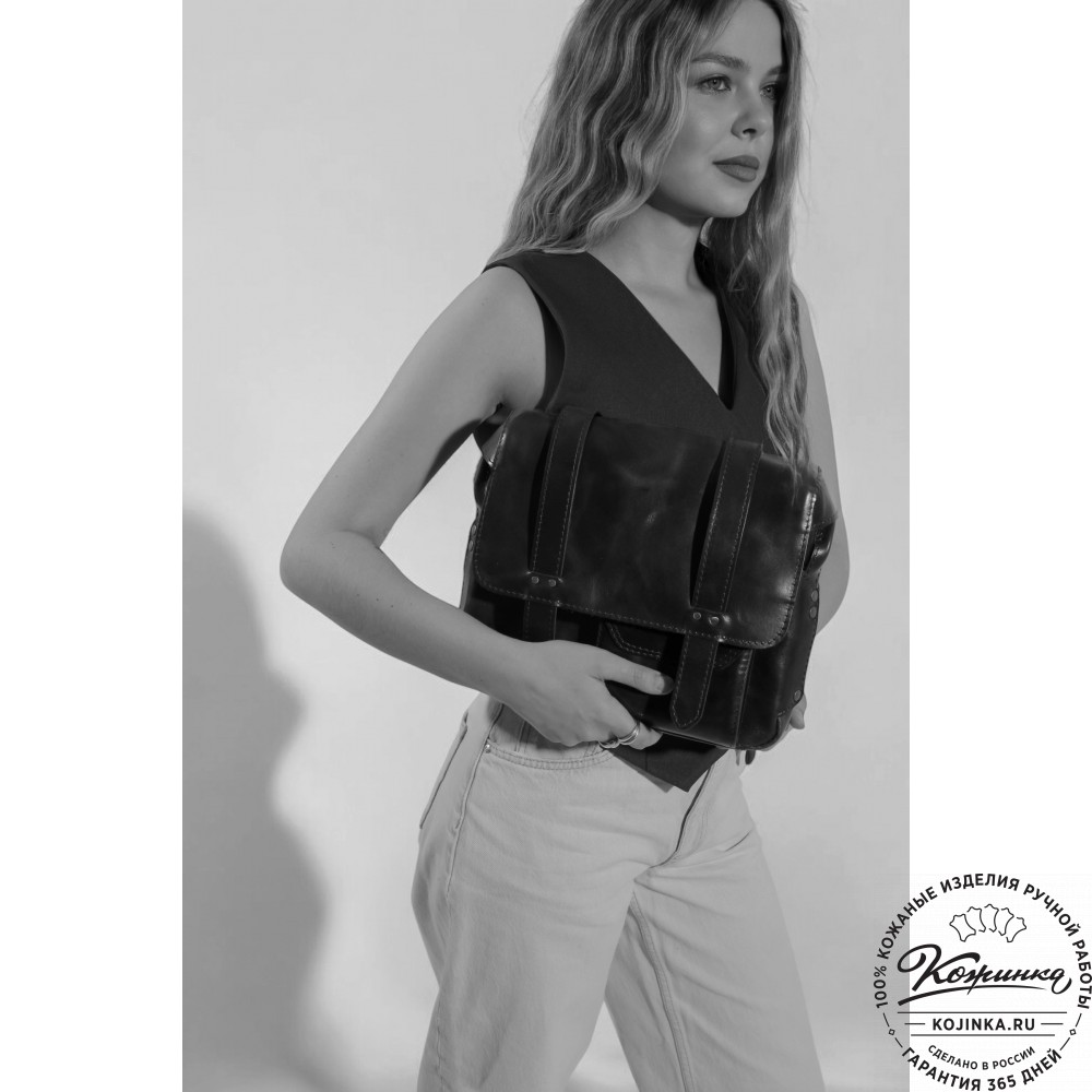 Кожаная  сумка "Фрея" (бордо)